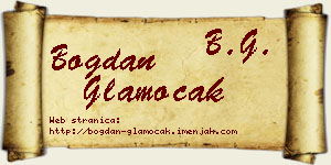 Bogdan Glamočak vizit kartica